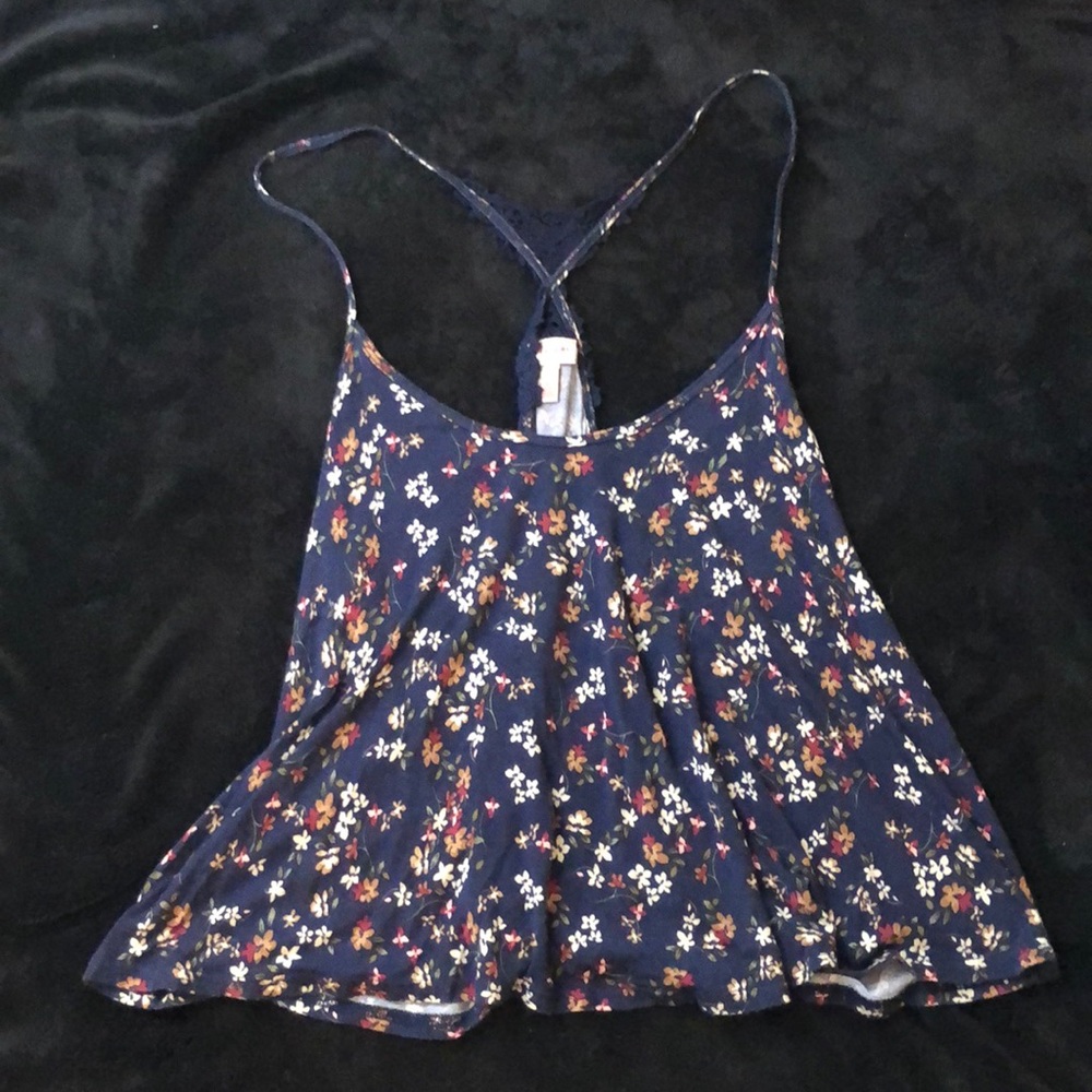 Navy Blue Floral Cami